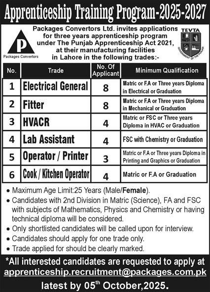 Apprenticeship Training Program Jobs 2025