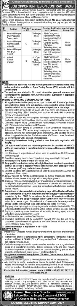 Conserve electricity to reduce  load shedding Jobs 2025