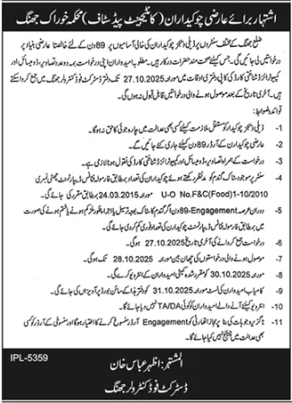 Department of Food Jobs 2025
