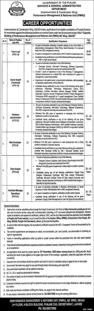 Implementation and coordination wing Jobs 2025