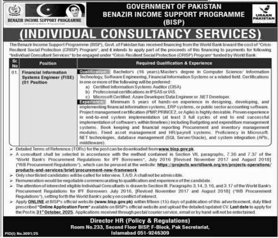 Individual Consultancy  Services  Jobs 2025
