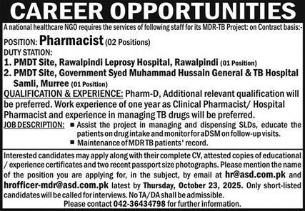 National HealthCare NGO Jobs 2025