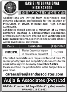 Oasis International High School Jobs 2025