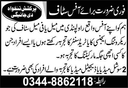 Rawalpindi Office Jobs 2025