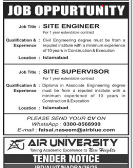 Air blue Jobs 2025