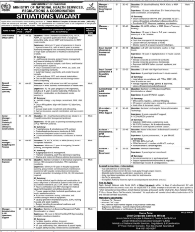 Ministry of national health services regulations and coordination Jobs 2025