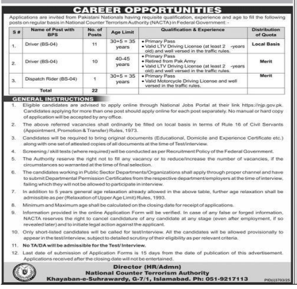 National counter terrorism authority   Jobs 2025