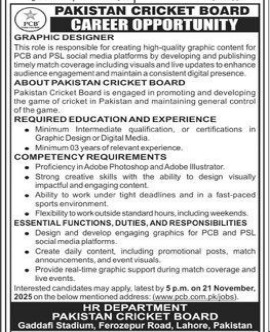 Pakistan cricket board Jobs 2025