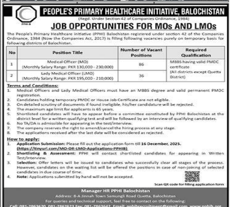 People primary healthcare initiative Jobs 2025