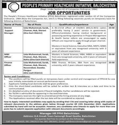 Peoples primary healthcare initiative Jobs 2025