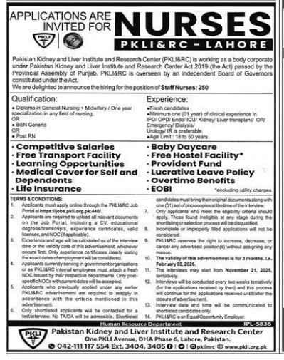 PKLI –RC   Jobs 2025