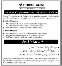 prime coat jobs 2025