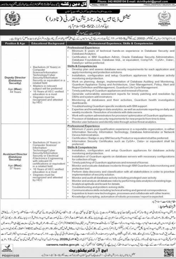 National data base and registration Jobs 2025