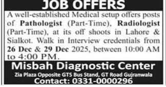 A well establishment medical setup Jobs 2025