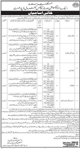 Excise taxation narcotics control department  Jobs 2025