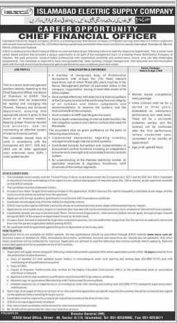Islamabad electric supply company  Jobs 2025