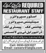 Lal qila restaurant Jobs 2025