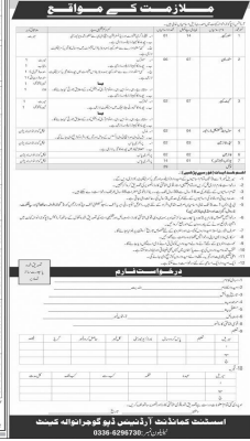 Ordnance depot , Gujranwala cantt Jobs 2025