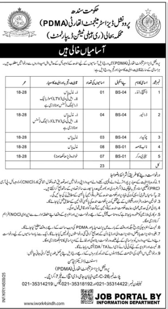 PDMA Jobs 2025