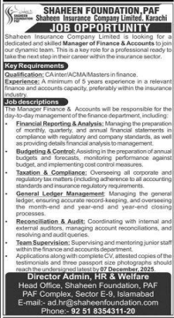 Shaheen Foundation PAF jobs 2025