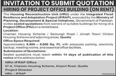 The housing recerstruction unit Jobs 2025