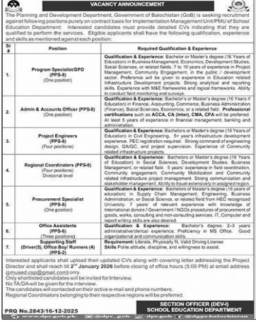 The planning and development department Jobs 2025