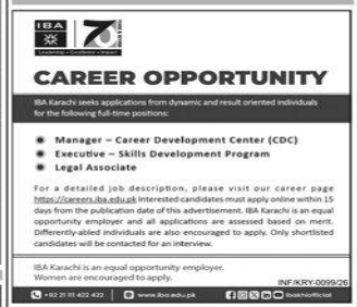 IBA karachi jobs 2026
