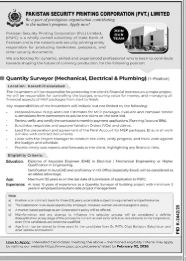 Pakistan security printing corporation  jobs 2026