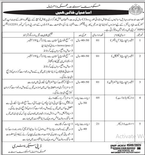 Department of admission Jobs 2026