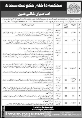 Department of admission  jobs 2026
