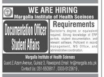 Margalla institute of health sciences   jobs 2026
