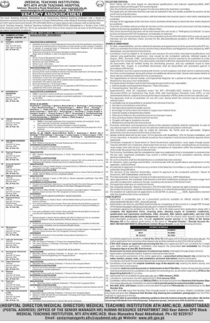 Medical teaching institution MTI –ATH teaching Jobs 2026