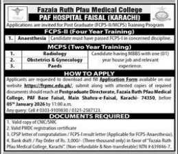 PAF hospital faisal jobs 2026