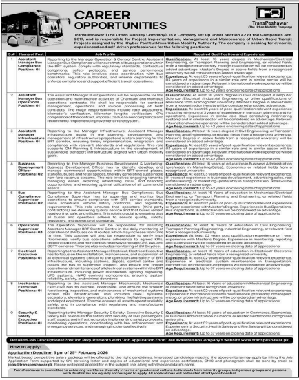 Trans Peshawar    jobs 2026