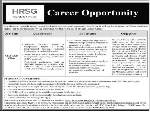 HRSG search and advisory Jobs 2026