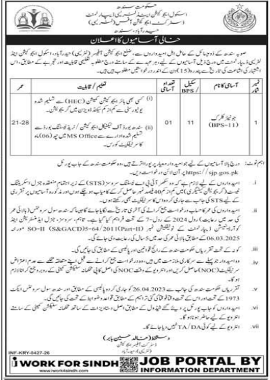 School education and literacy department jobs 2026