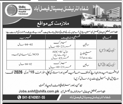 Shifa international hospital jobs 2026