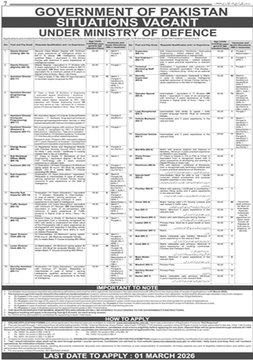 Ministry of defence jobs 2026