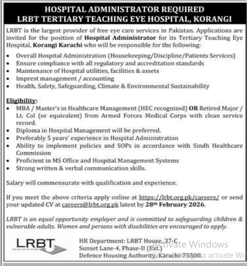 LRBT jobs 2026