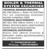 Boiler and thermal system company jobs 2026