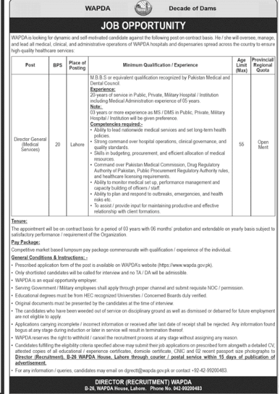 WAPDA  jobs 2026