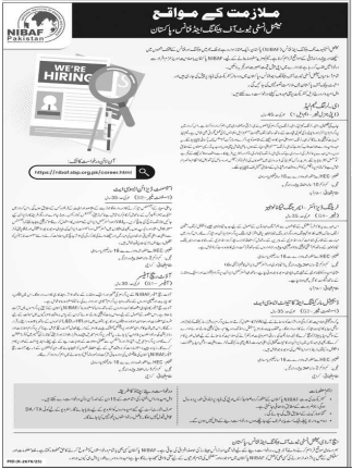 NIBAF Pakistan   jobs 2026