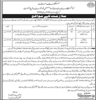 Transport and mass transit department jobs 2026