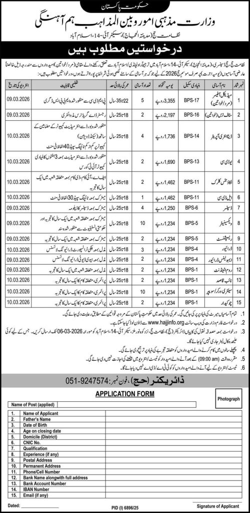 Ministry of religious affairs ,interfaith harmony jobs 2026
