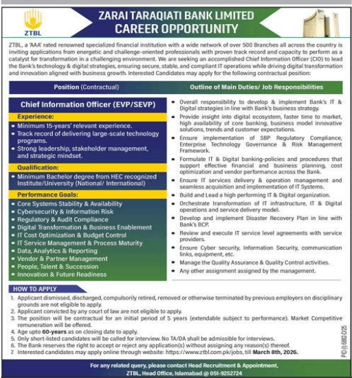 ZTBL   jobs 2026