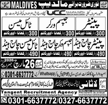 A famous Maldives UCC company jobs 2026