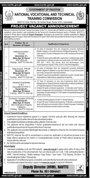 National vocational and technical training commission jobs 2026