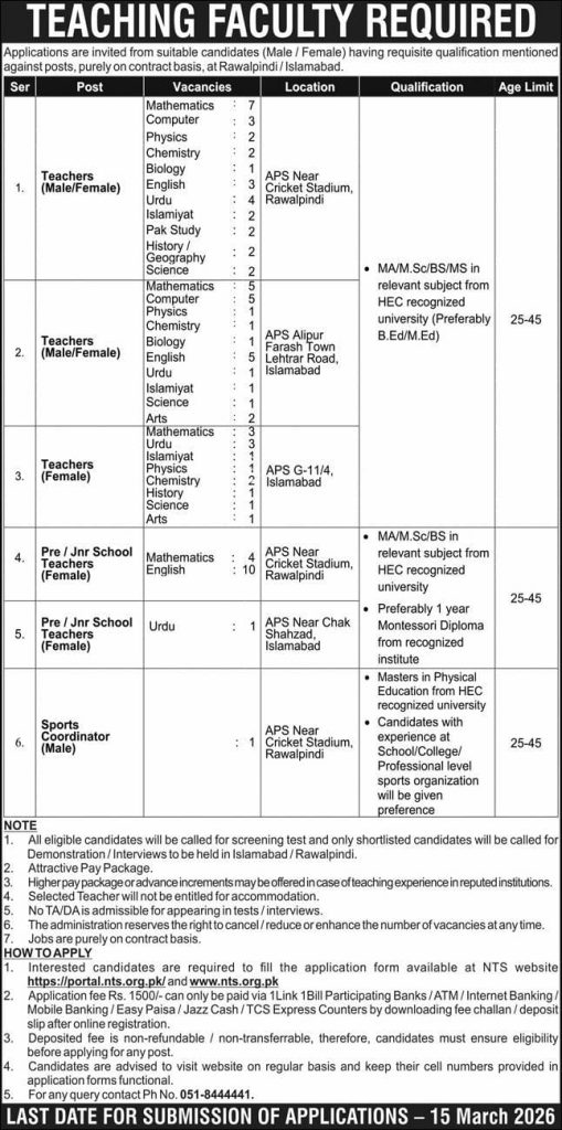 A private school /college  jobs 2026