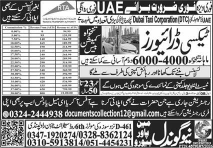 Dubai taxi corporation jobs 2026