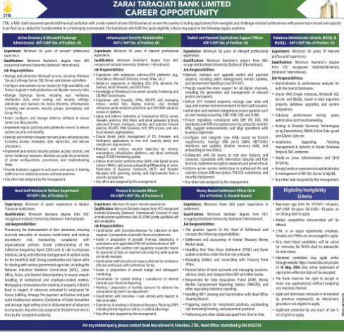 ZTBL    Jobs 2026